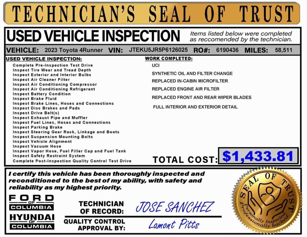 used 2023 Toyota 4Runner car, priced at $43,490