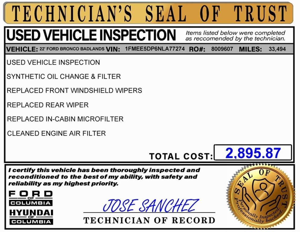 used 2022 Ford Bronco car, priced at $44,618