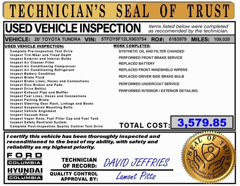 used 2020 Toyota Tundra car, priced at $34,989