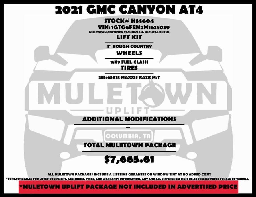 used 2021 GMC Canyon car, priced at $28,424