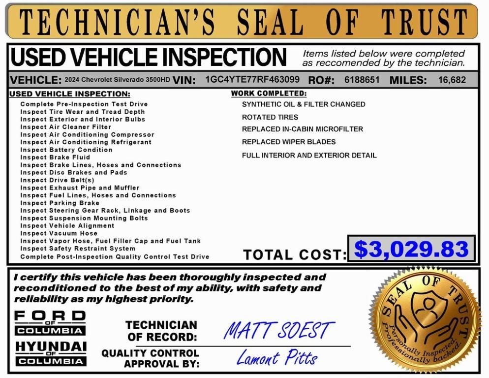 used 2024 Chevrolet Silverado 3500 car, priced at $53,997