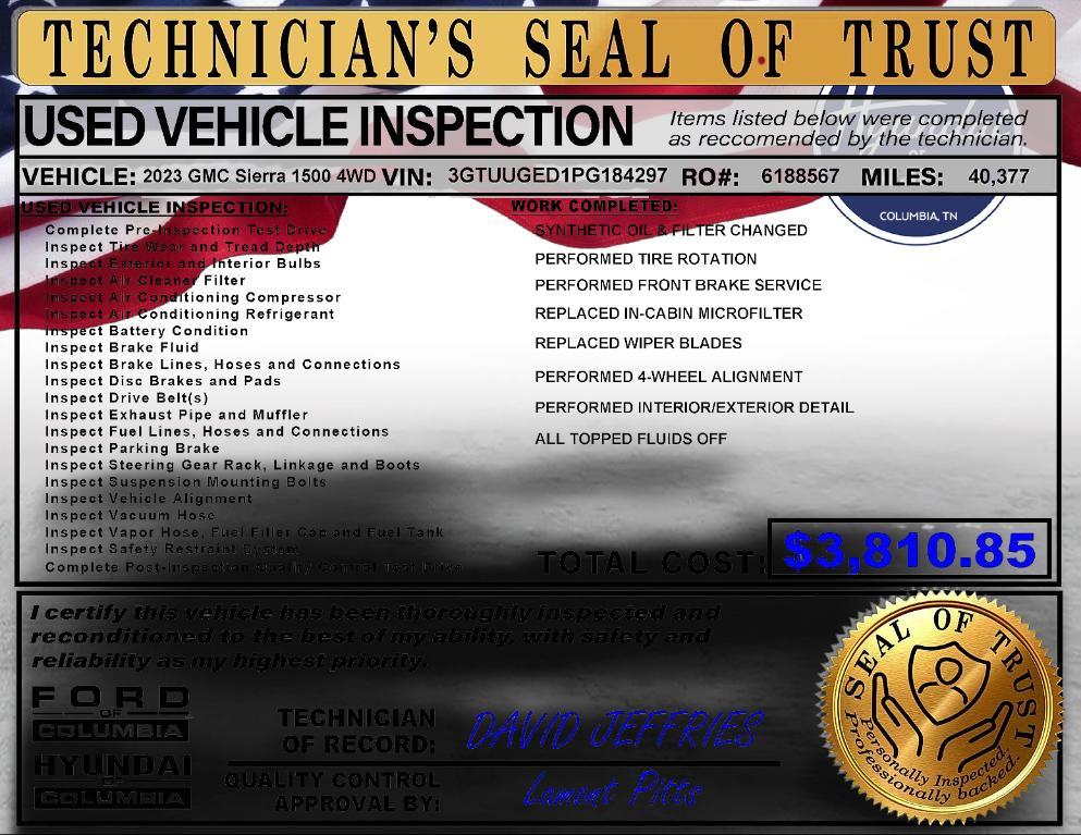 used 2023 GMC Sierra 1500 car, priced at $55,753