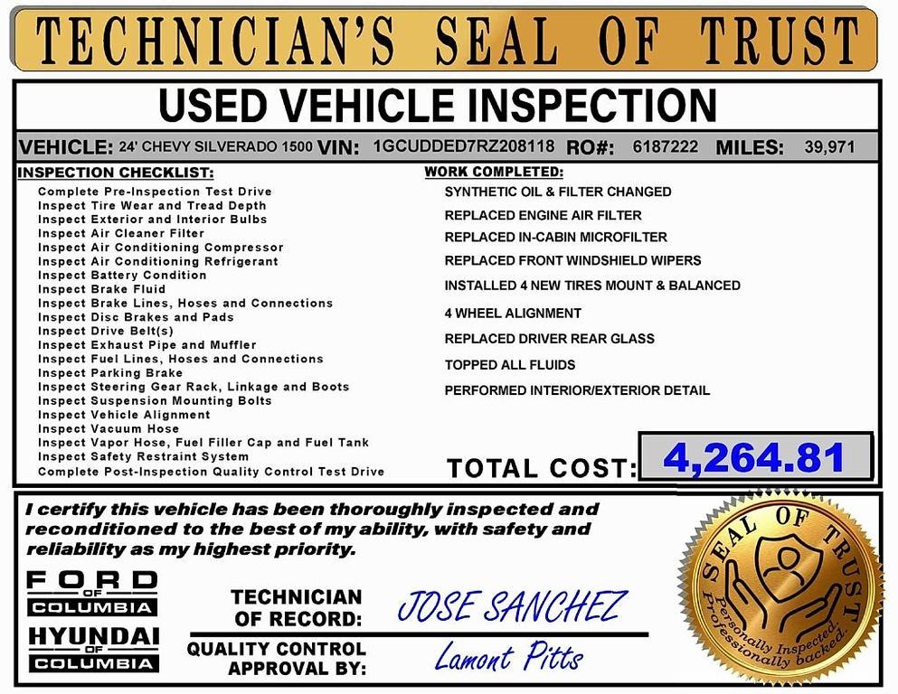 used 2024 Chevrolet Silverado 1500 car, priced at $40,763