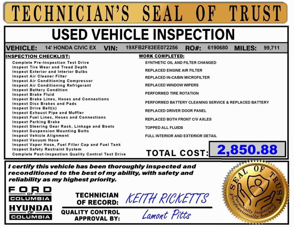 used 2014 Honda Civic car, priced at $11,934