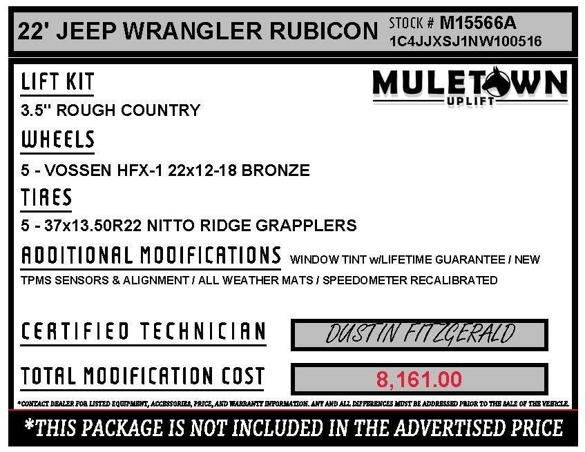 used 2022 Jeep Wrangler Unlimited car, priced at $62,676