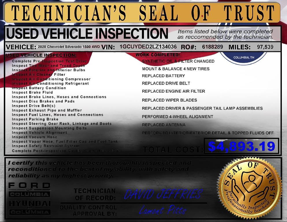 used 2020 Chevrolet Silverado 1500 car, priced at $29,972