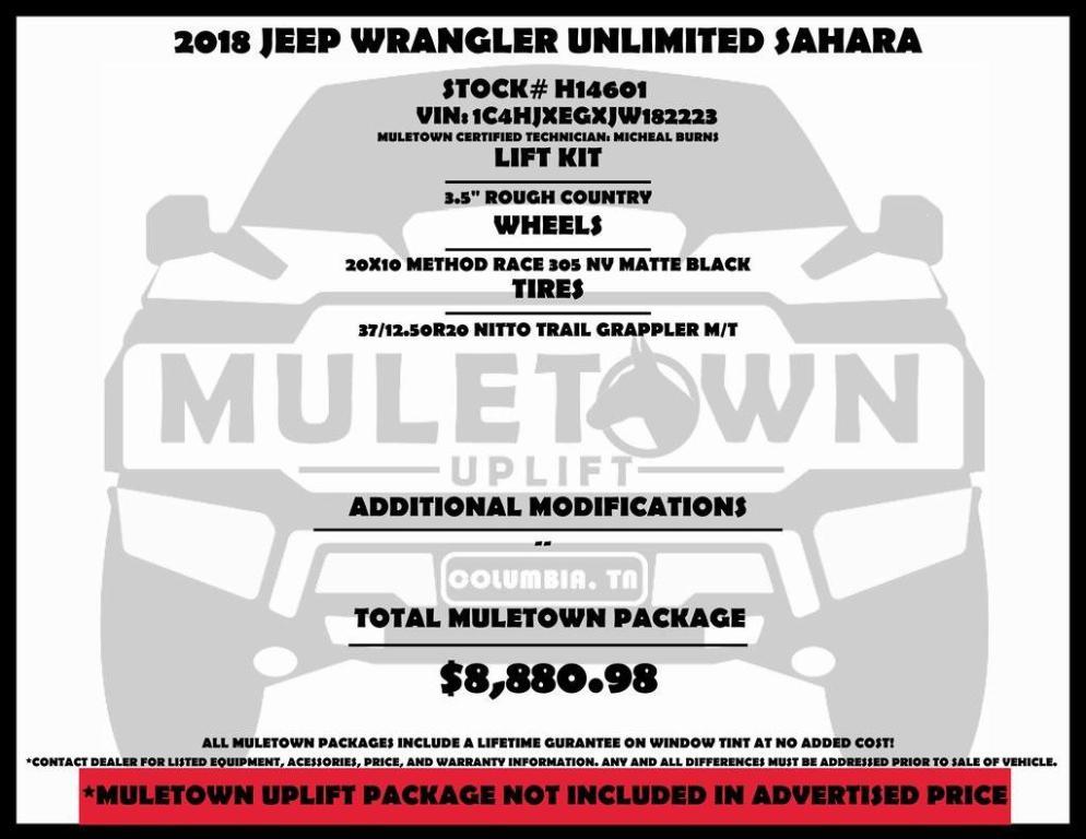 used 2018 Jeep Wrangler Unlimited car, priced at $24,891