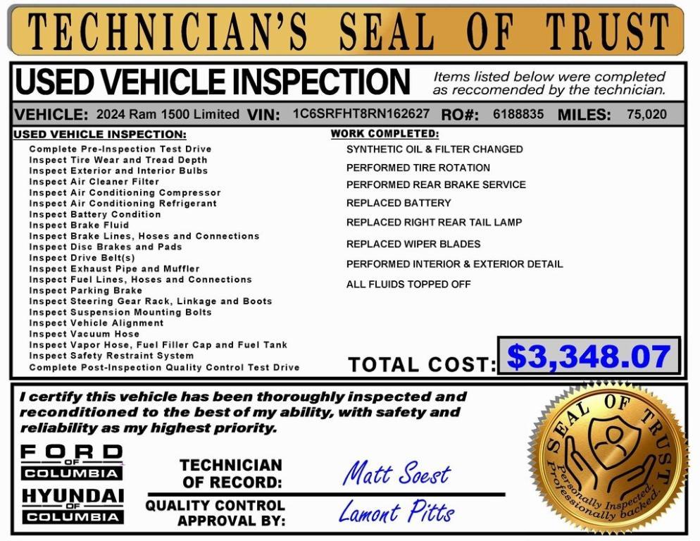 used 2024 Ram 1500 car, priced at $47,239