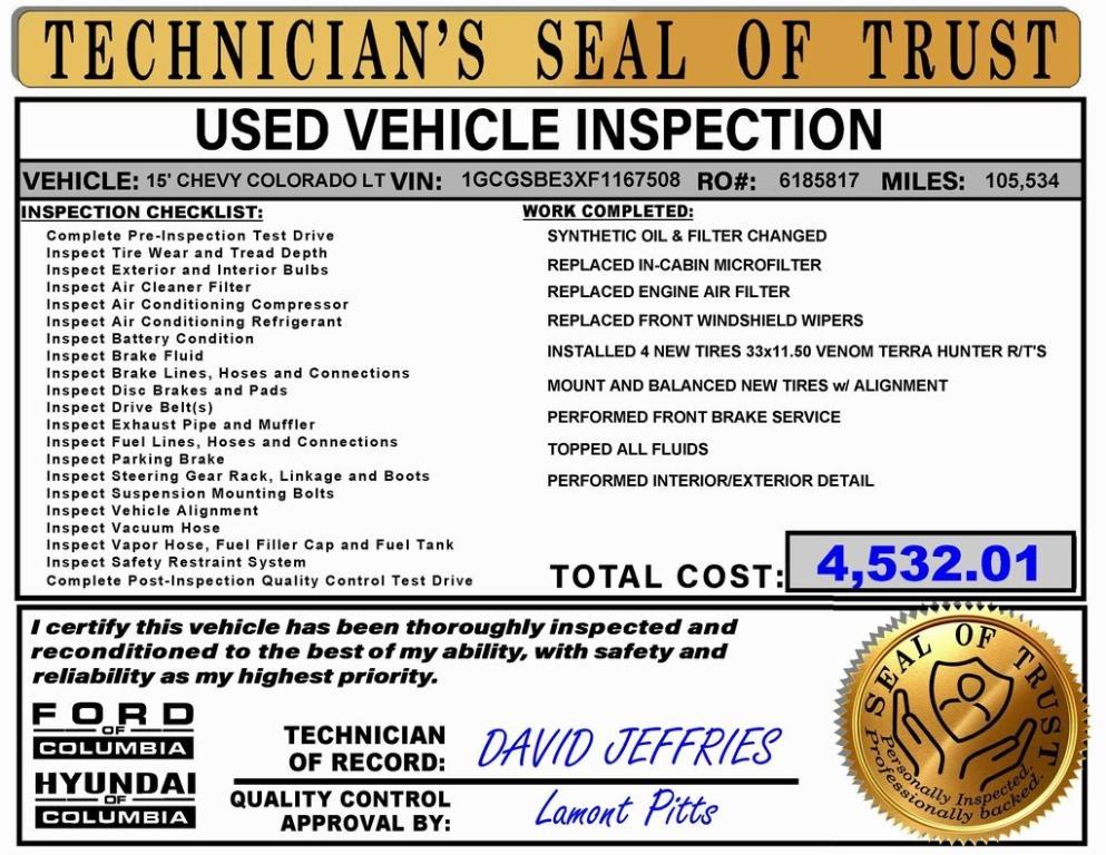 used 2015 Chevrolet Colorado car, priced at $19,173