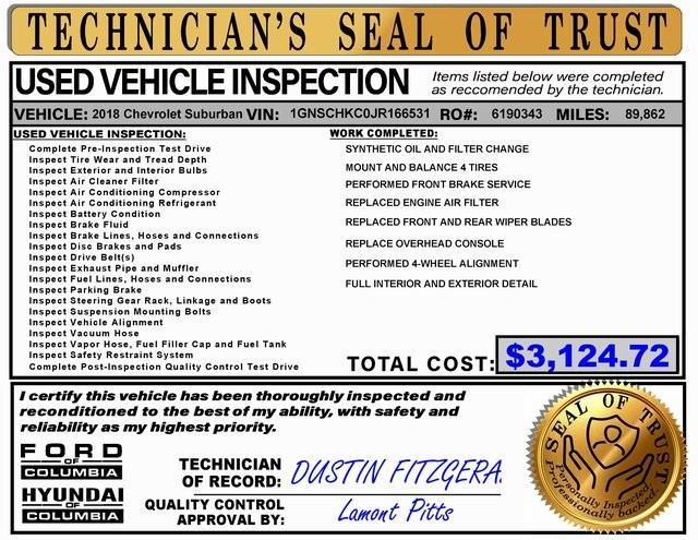 used 2018 Chevrolet Suburban car, priced at $23,765