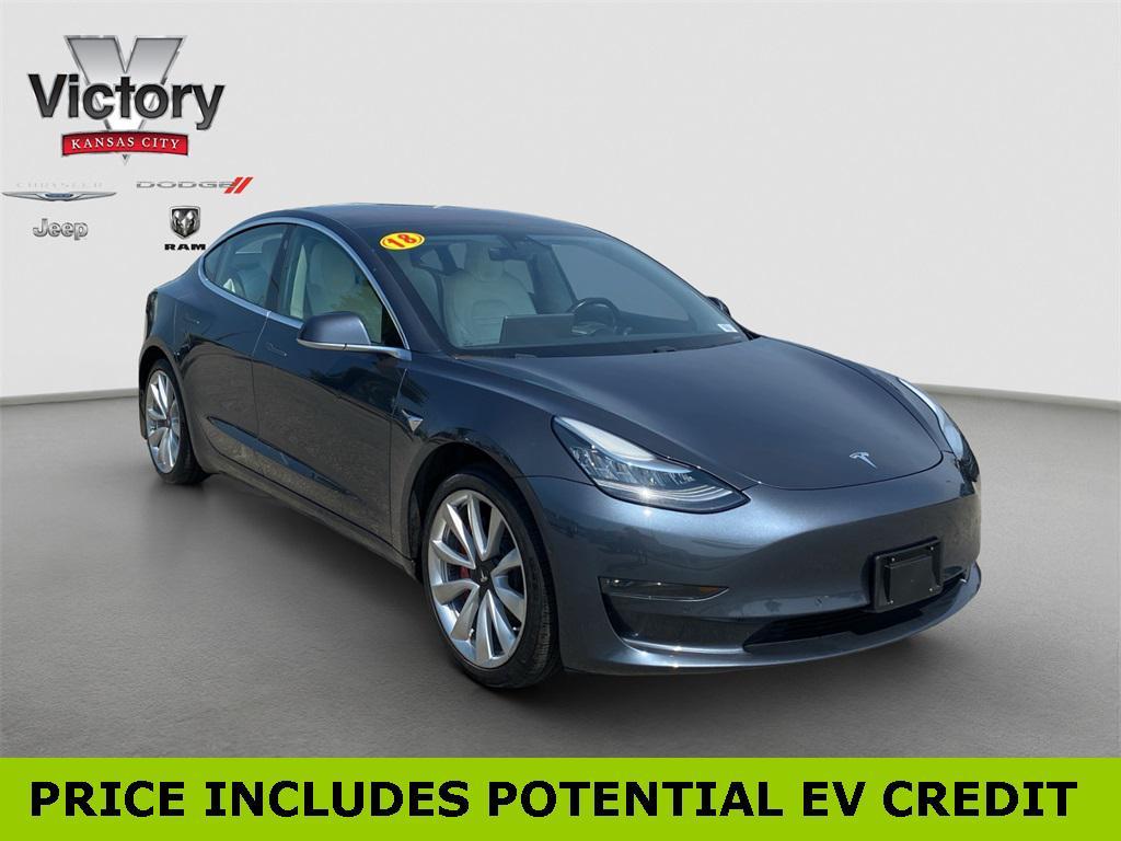 used 2018 Tesla Model 3 car, priced at $18,500