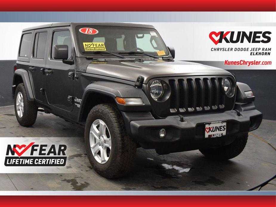 used 2018 Jeep Wrangler Unlimited car, priced at $24,774