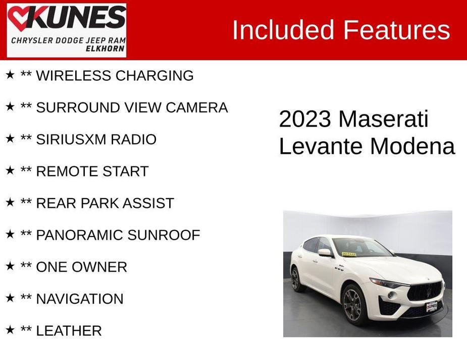 used 2023 Maserati Levante car, priced at $43,497