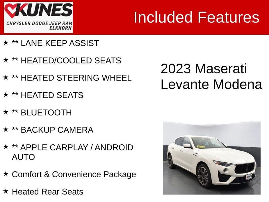 used 2023 Maserati Levante car, priced at $43,497