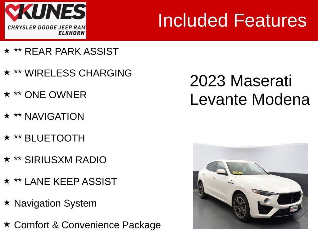 used 2023 Maserati Levante car, priced at $41,370