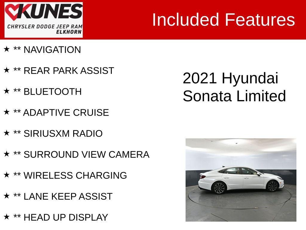 used 2021 Hyundai Sonata car, priced at $18,744