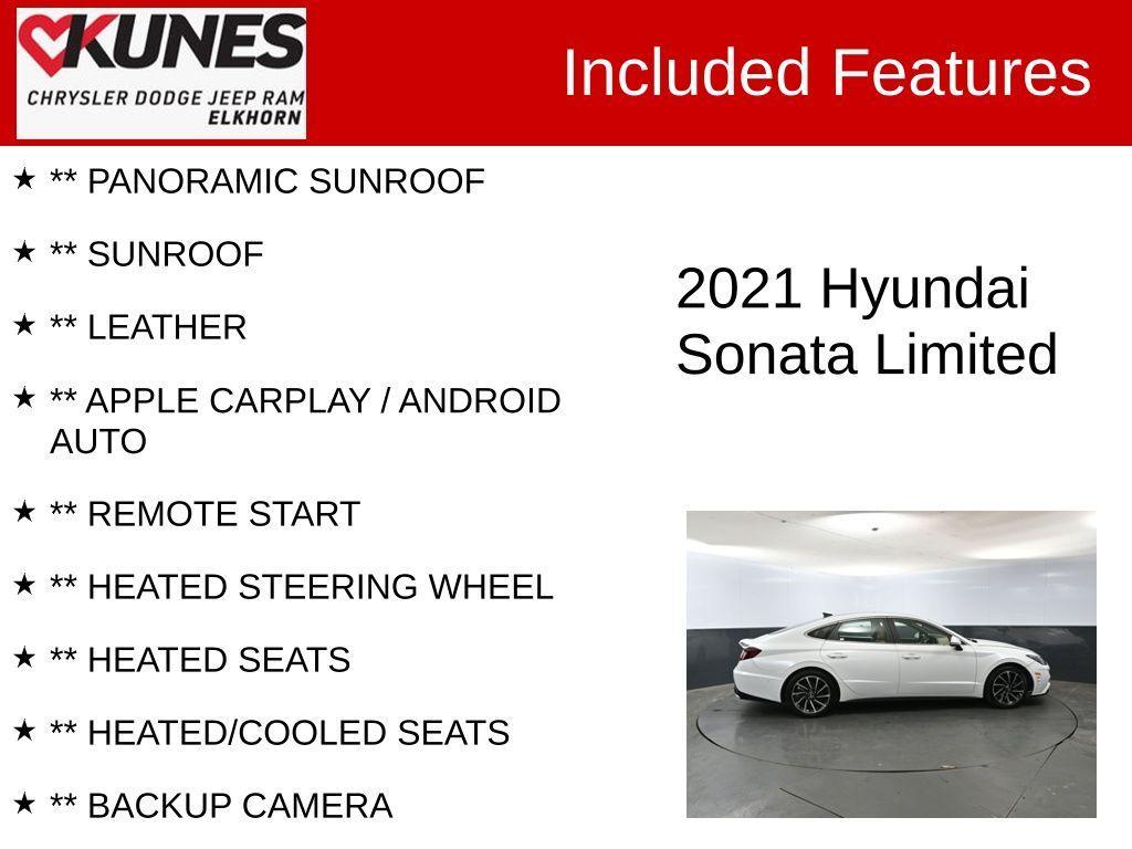 used 2021 Hyundai Sonata car, priced at $18,744