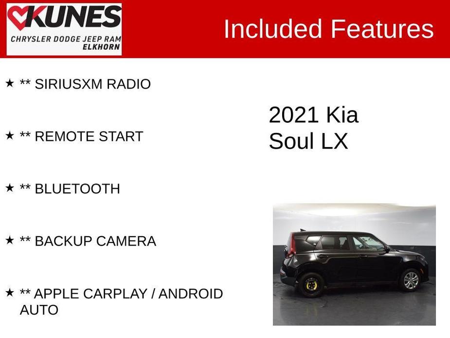 used 2021 Kia Soul car, priced at $13,415