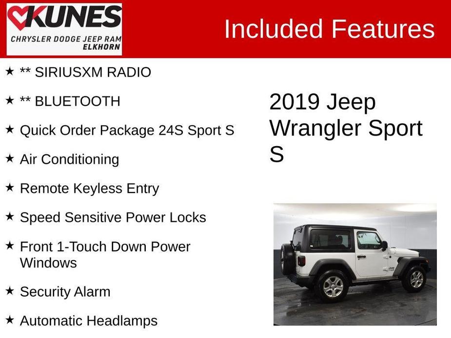 used 2019 Jeep Wrangler car, priced at $22,560