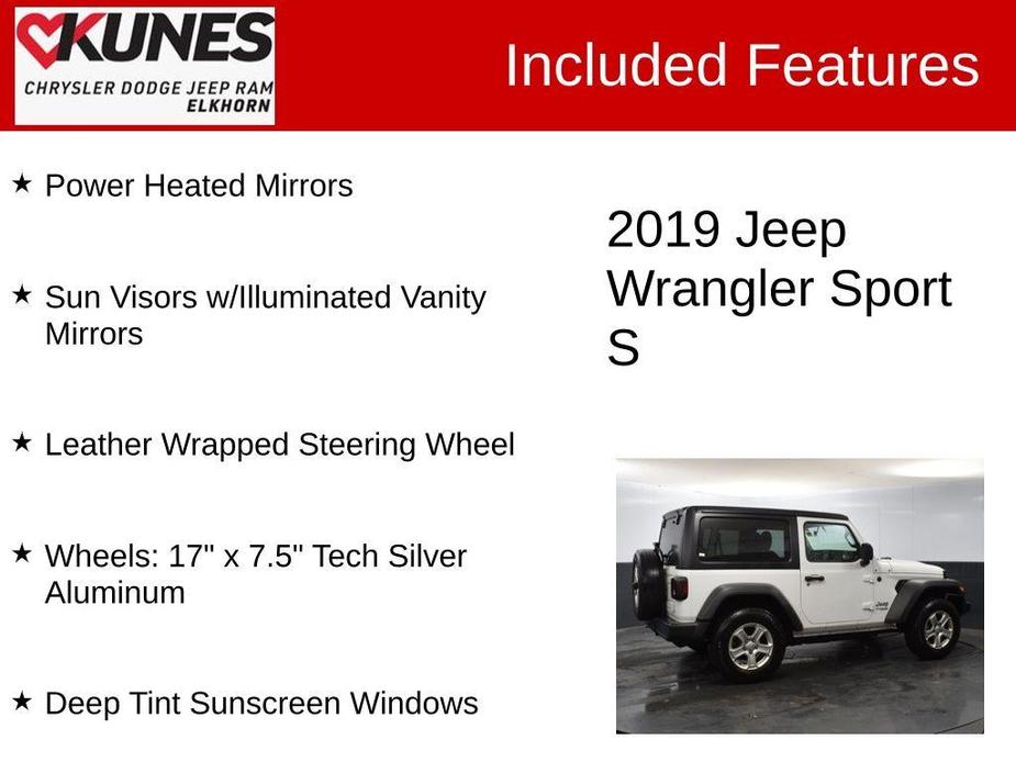 used 2019 Jeep Wrangler car, priced at $22,560