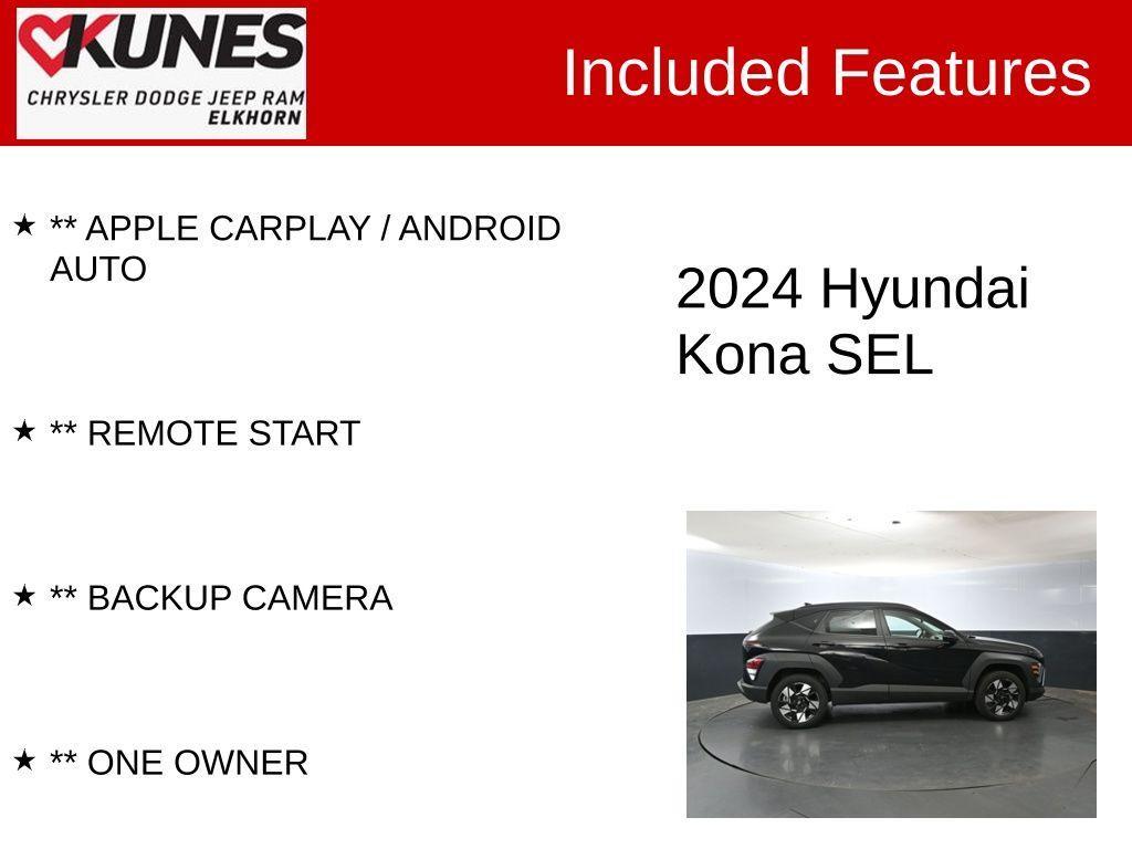used 2024 Hyundai Kona car, priced at $24,726