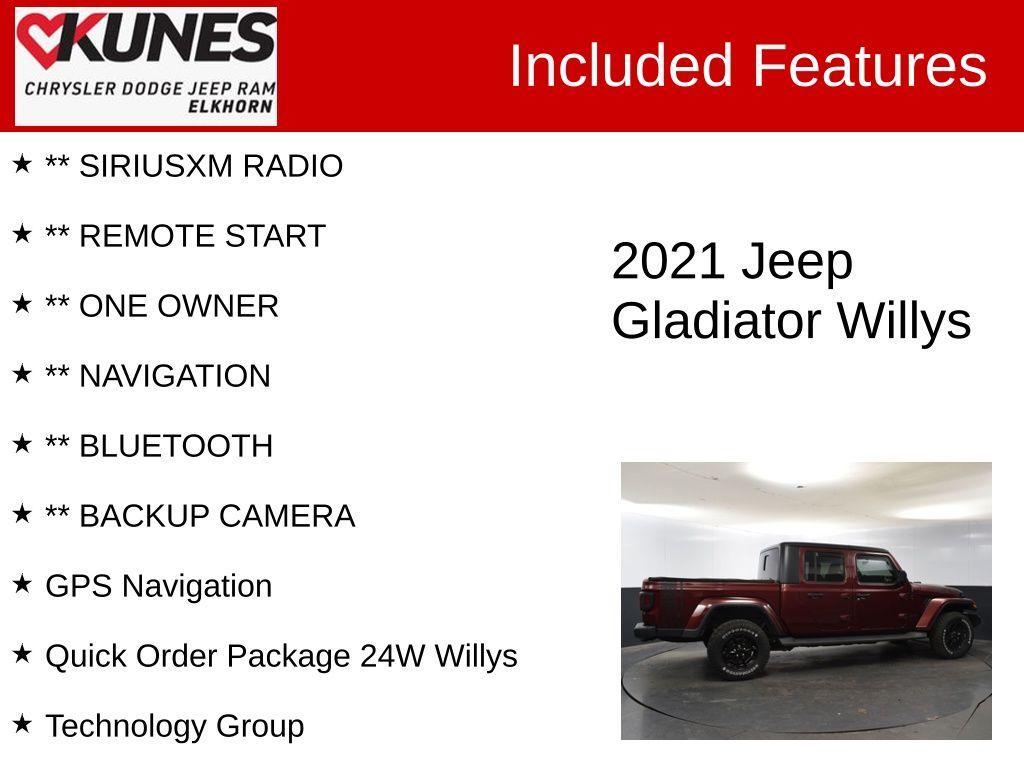 used 2021 Jeep Gladiator car, priced at $30,752