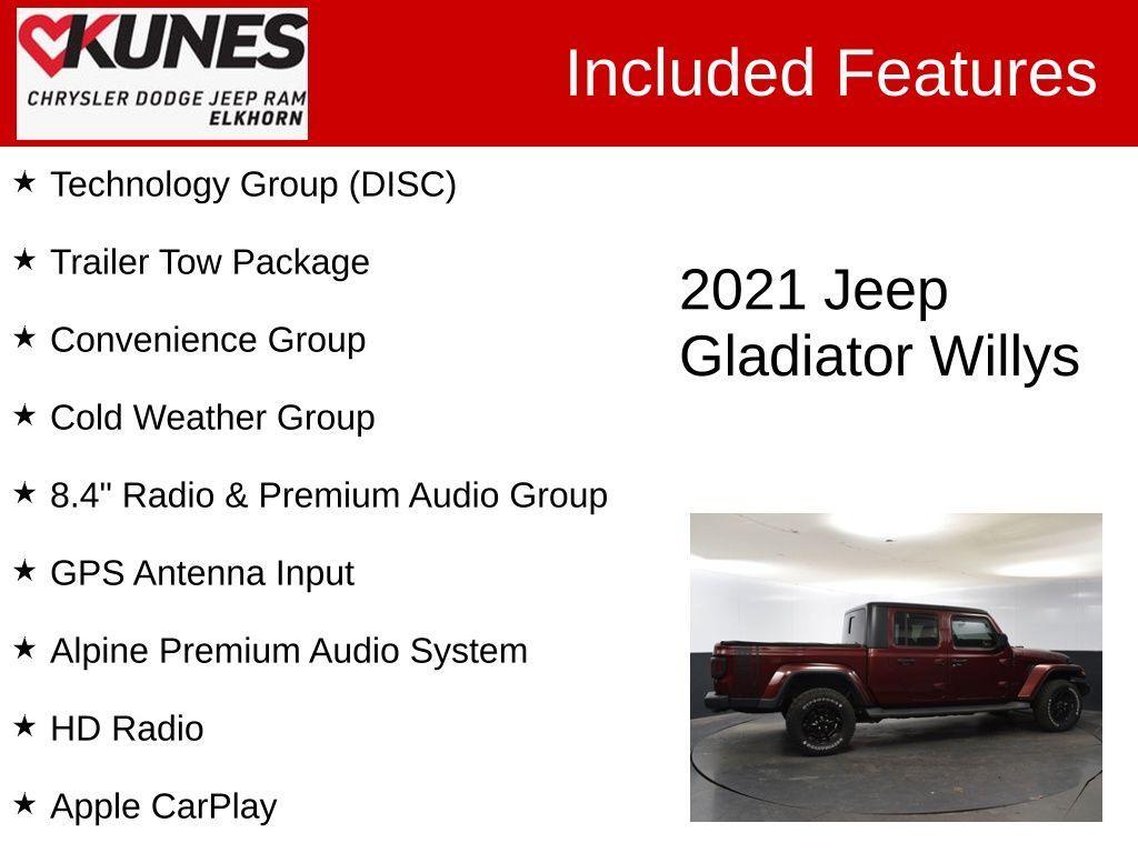 used 2021 Jeep Gladiator car, priced at $30,752