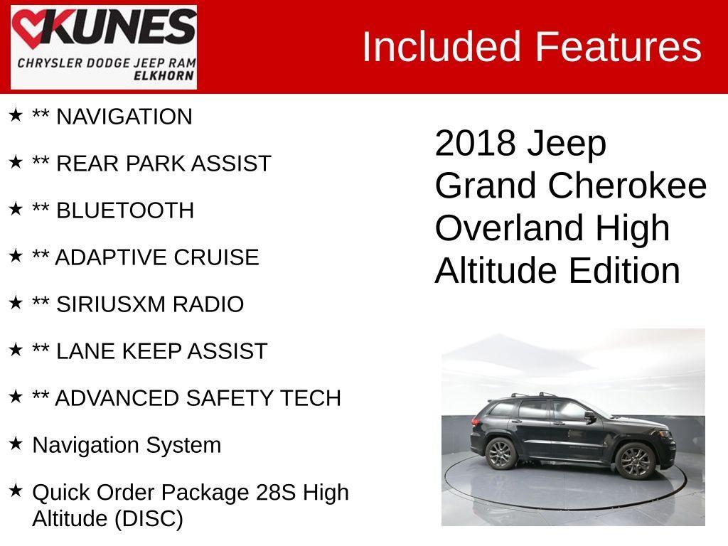 used 2018 Jeep Grand Cherokee car, priced at $23,241