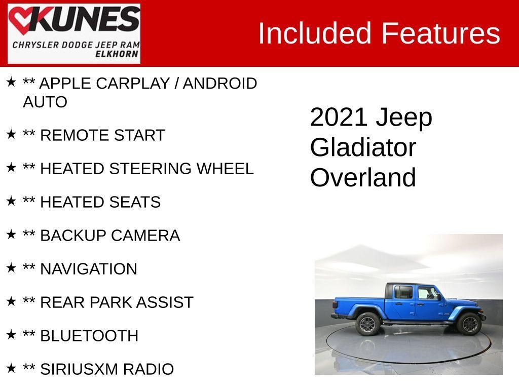 used 2021 Jeep Gladiator car, priced at $30,545