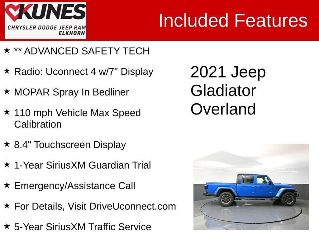 used 2021 Jeep Gladiator car, priced at $30,545