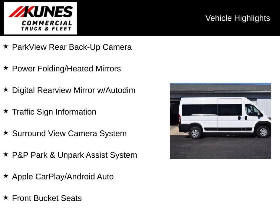 new 2024 Ram ProMaster 2500 Window Van car, priced at $75,900