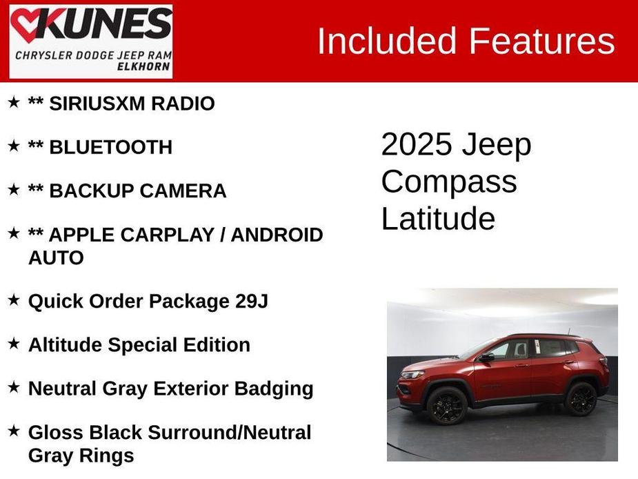 new 2025 Jeep Compass car, priced at $29,016