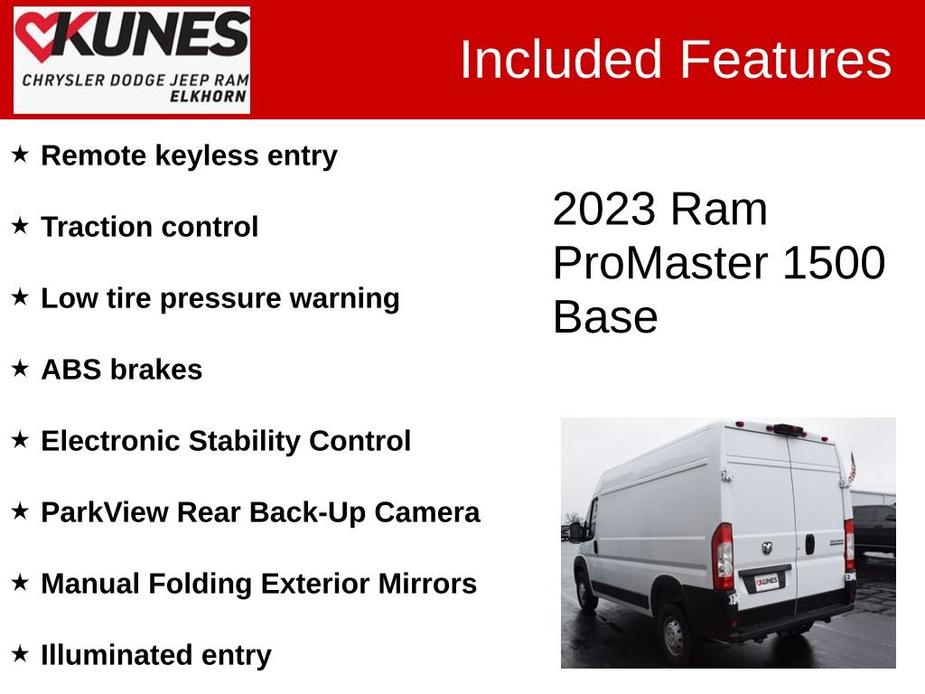 new 2023 Ram ProMaster 1500 car, priced at $48,335