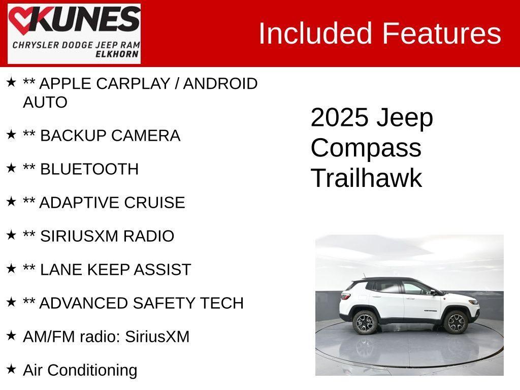 used 2025 Jeep Compass car, priced at $24,957