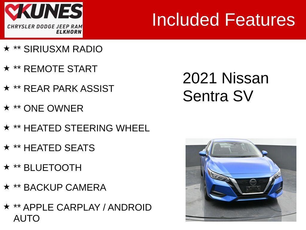 used 2021 Nissan Sentra car, priced at $16,560