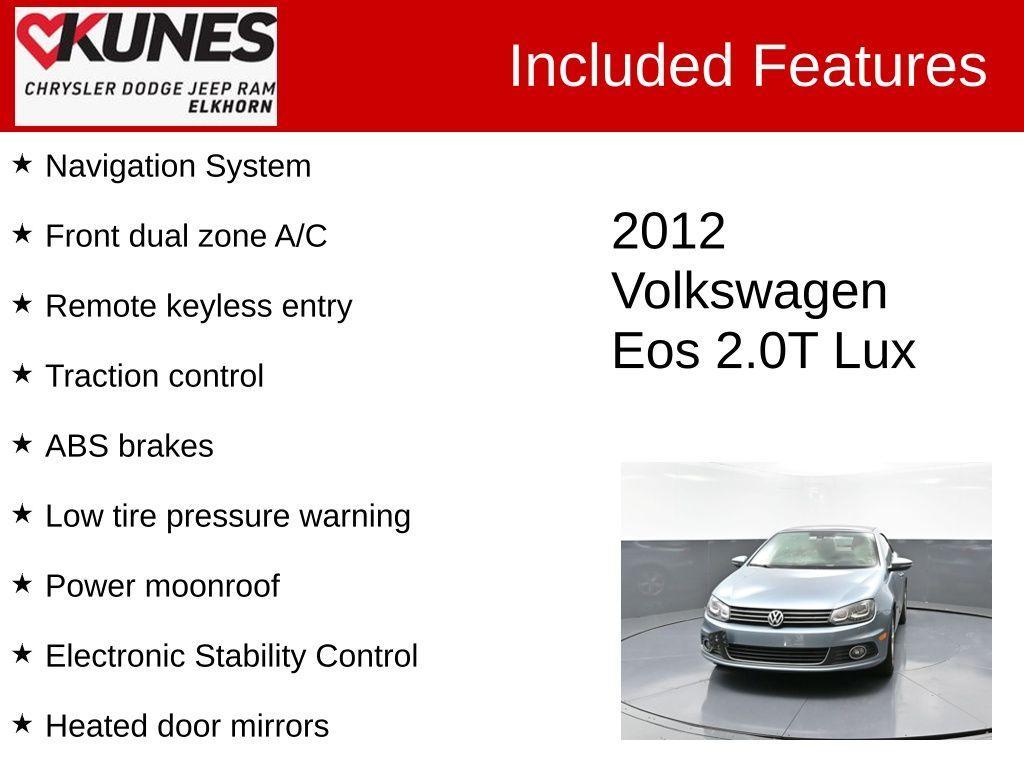 used 2012 Volkswagen Eos car, priced at $6,995