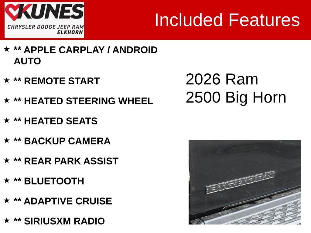 new 2026 Ram 2500 car, priced at $74,150