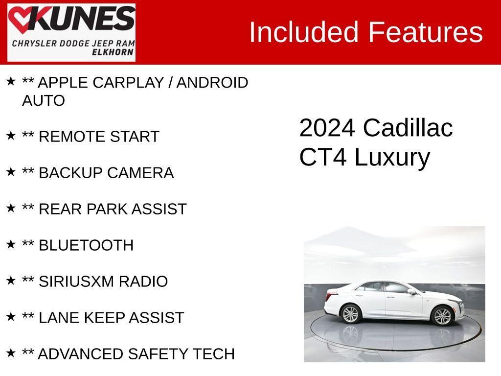 used 2024 Cadillac CT4 car, priced at $29,912