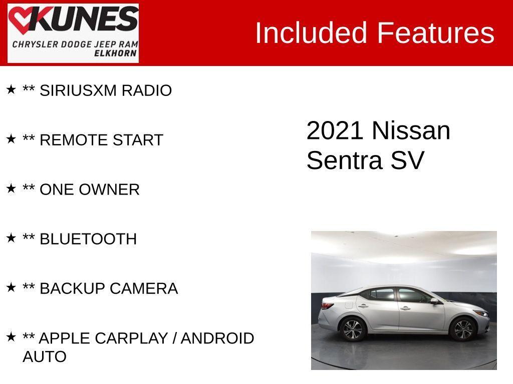 used 2021 Nissan Sentra car, priced at $15,501