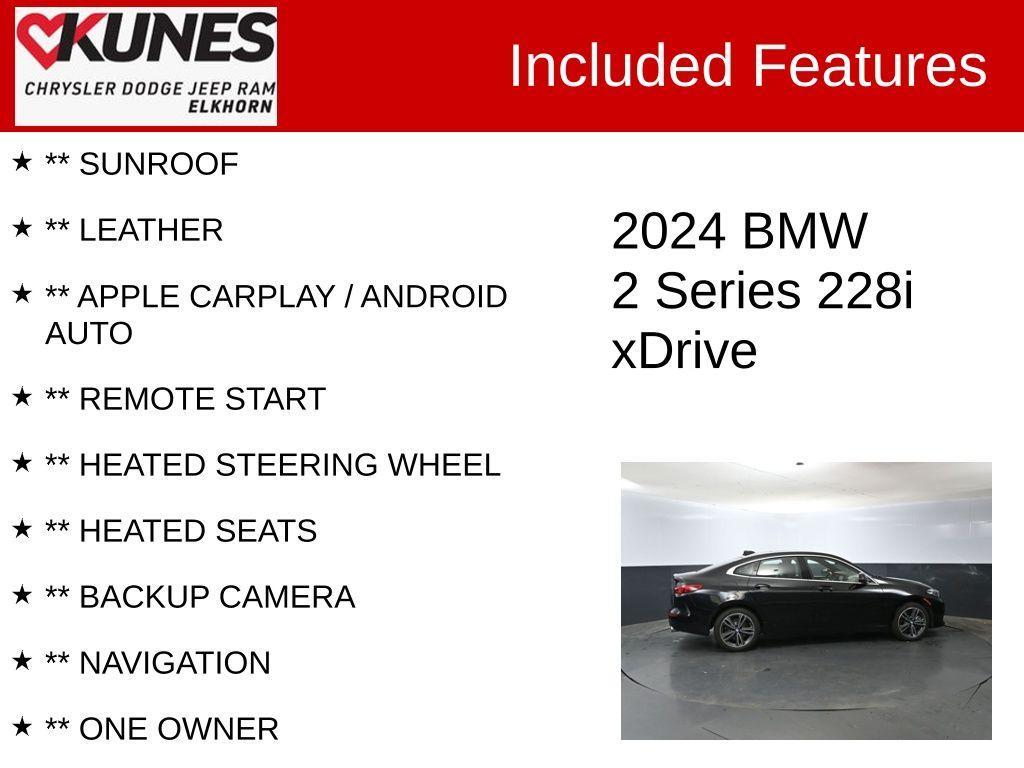 used 2024 BMW 228 Gran Coupe car, priced at $29,000