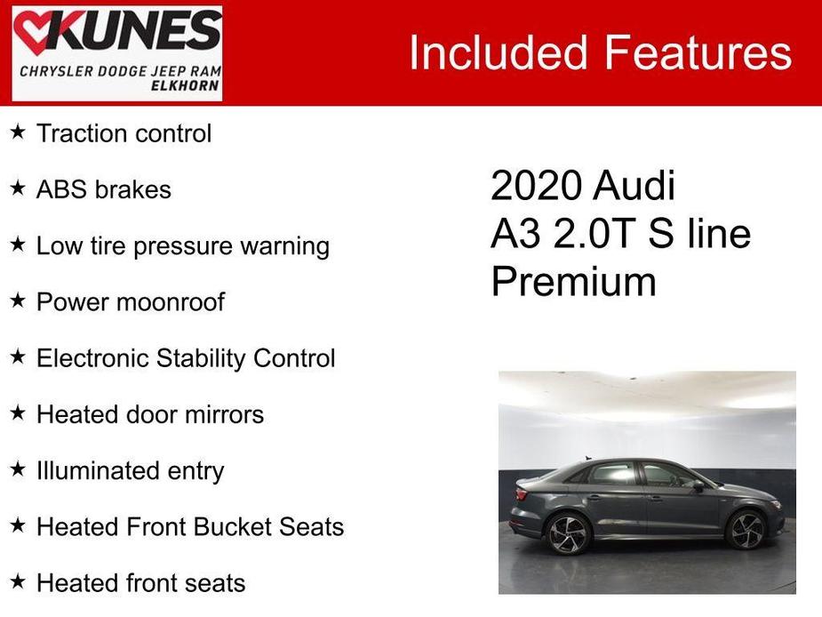 used 2020 Audi A3 car, priced at $24,013