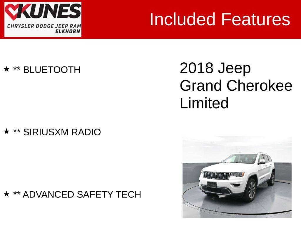 used 2018 Jeep Grand Cherokee car, priced at $17,021
