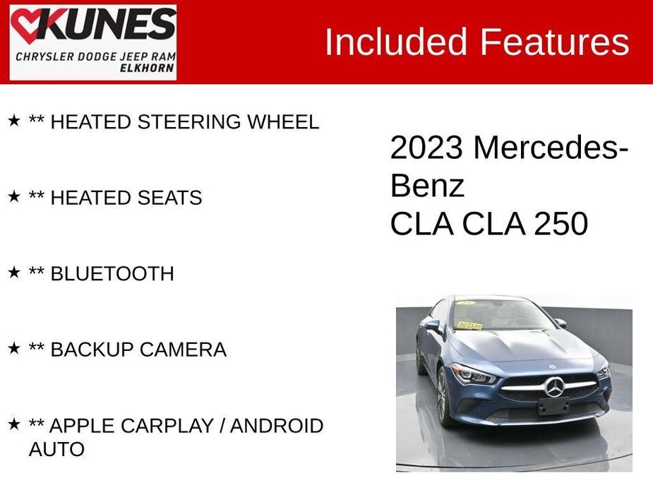 used 2023 Mercedes-Benz CLA 250 car, priced at $35,821