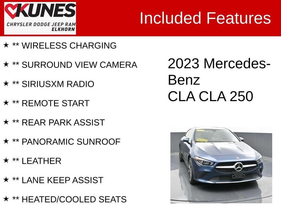 used 2023 Mercedes-Benz CLA 250 car, priced at $35,821