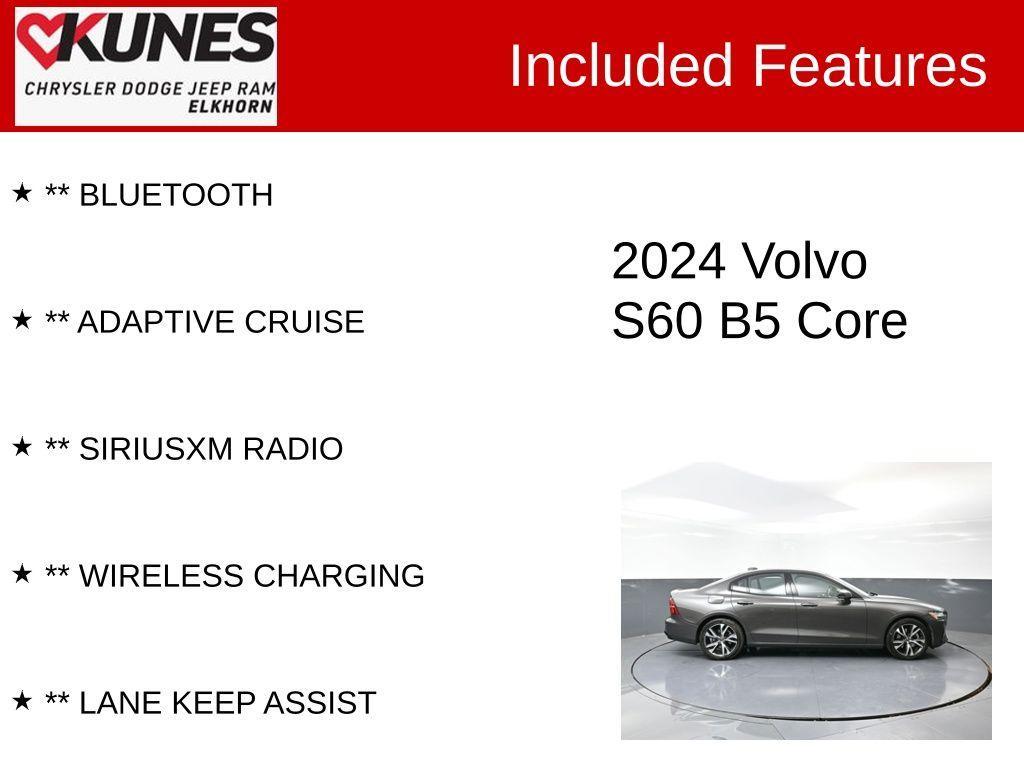 used 2024 Volvo S60 car, priced at $25,565