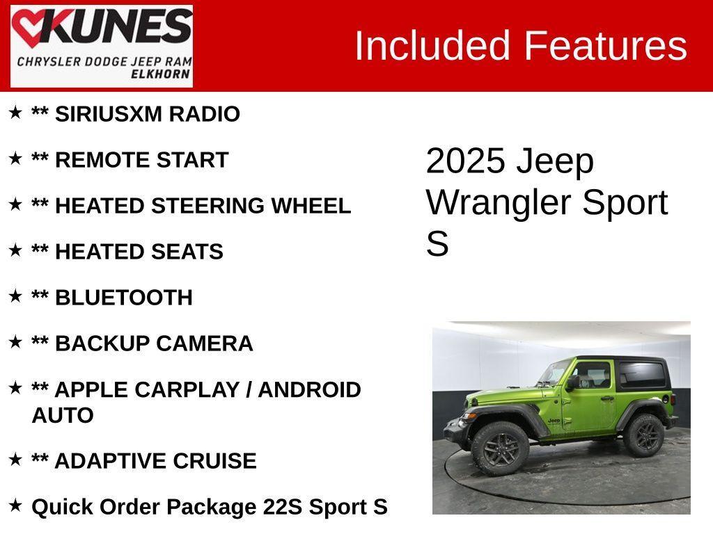 new 2025 Jeep Wrangler car, priced at $37,950