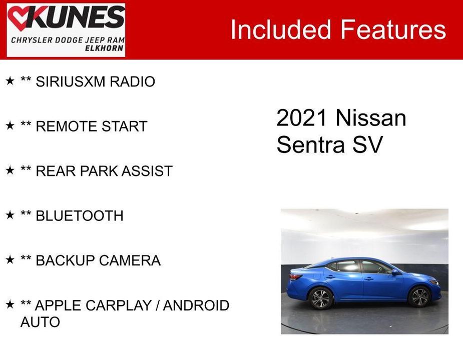 used 2021 Nissan Sentra car, priced at $16,412