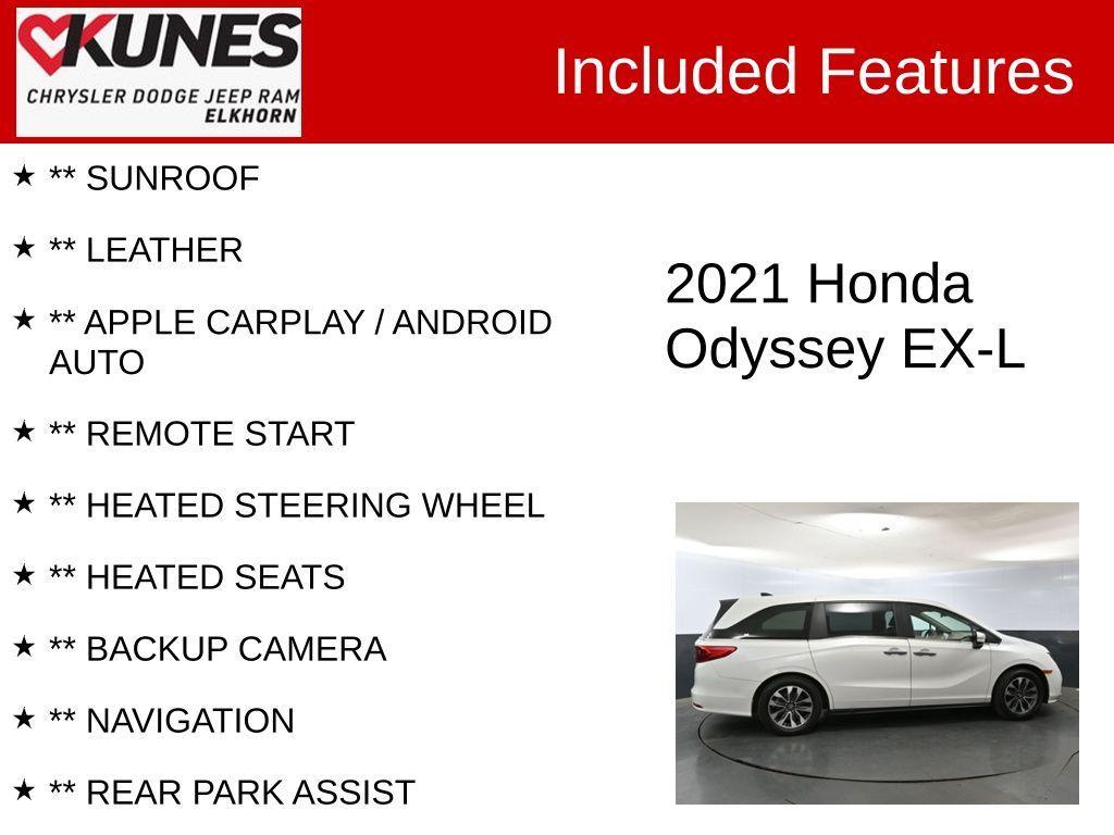 used 2021 Honda Odyssey car, priced at $27,988