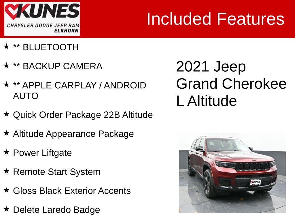 used 2021 Jeep Grand Cherokee L car, priced at $26,497