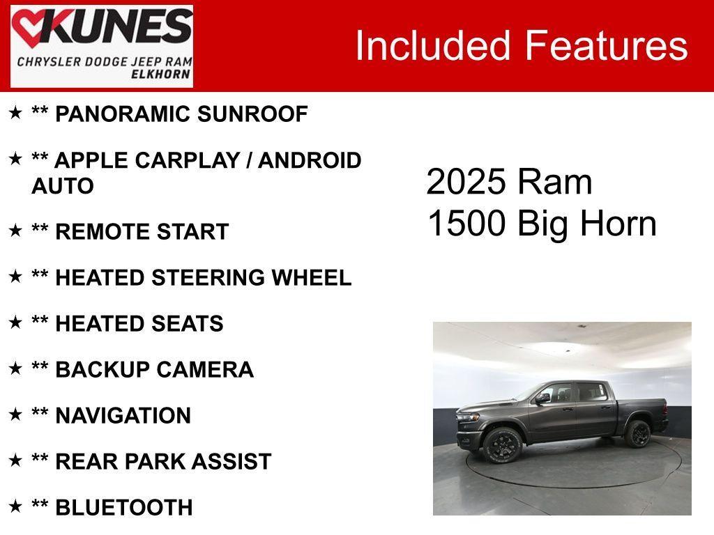 new 2025 Ram 1500 car, priced at $54,698